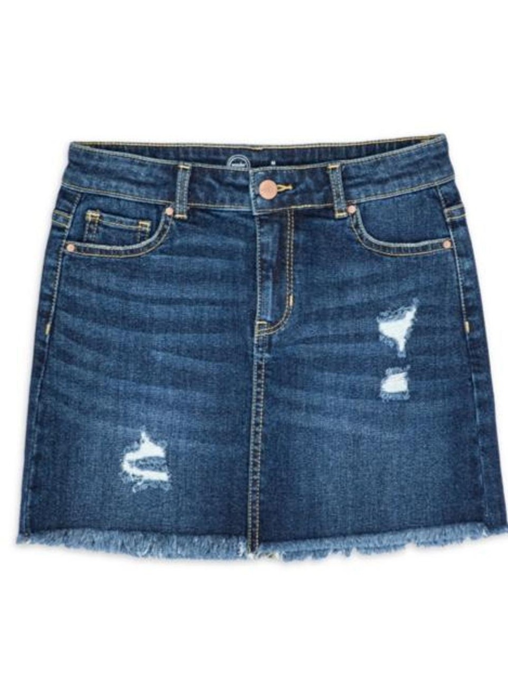 wonder nation Blue Distressed Denim Mini Skirt